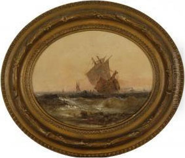 Two Marine Scenes Oil Painting by Granville Perkins