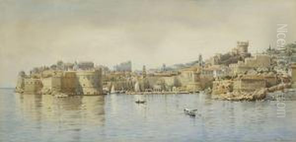 Blick Auf Dubrovnik Oil Painting by Anton Perko