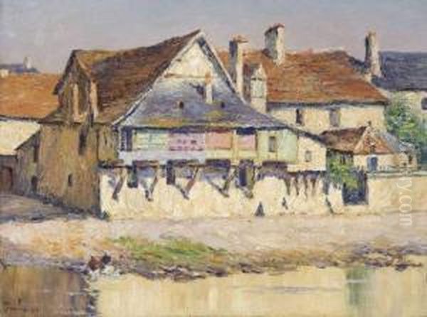 Les Bords De La Creuse Oil Painting by Ernest Marie Pernelle