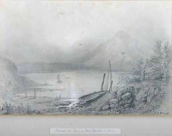 Souvenirs Du Lac Et Du Ben-lomond Oil Painting by Francois Alexandre Pernot