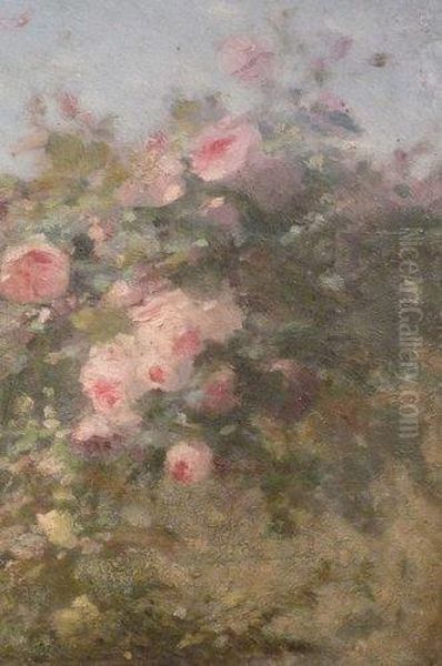 Le Buisson De Roses Oil Painting by Andre Perrachon