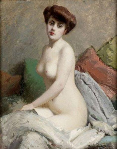 Femme Nue A La Chambre Oil Painting by Henry Perrault