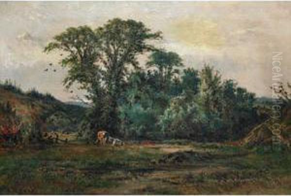 Country Landscape Oil Painting by Henri Perre