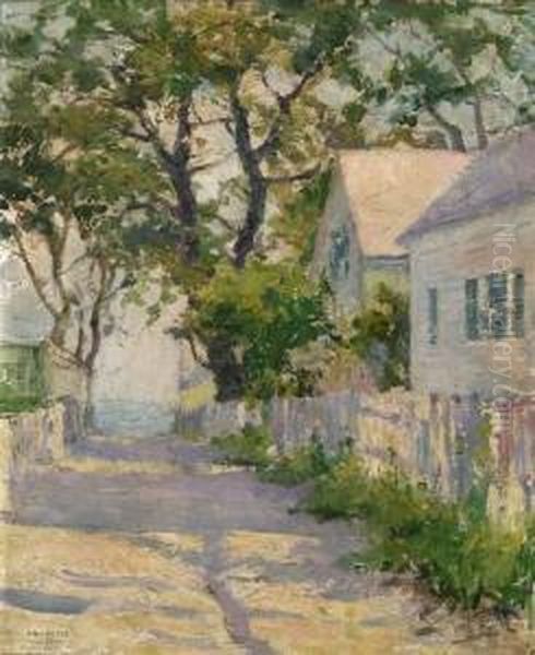 Seaside Lane Oil Painting by Bertha Eversfield Perrie