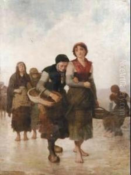 Processione Con Figure Oil Painting by Alfred Feyen Perrin