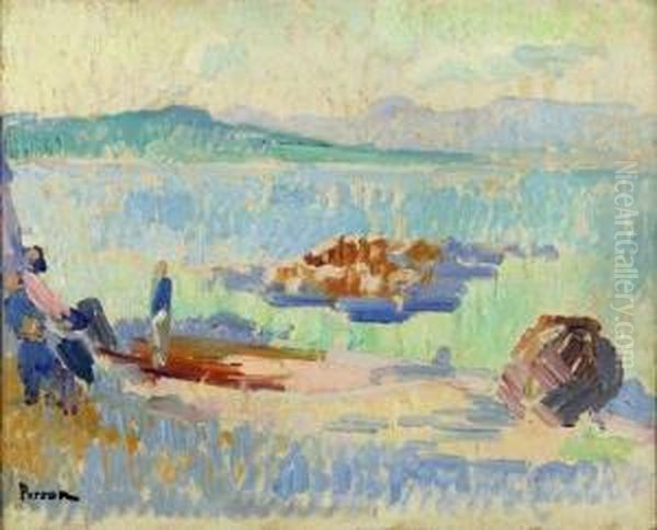 Pecheur A La Ponche De Saint-tropez Oil Painting by Henri Person