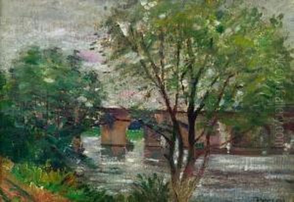 Vue Du Pont De Neuilly Oil Painting by Henri Person