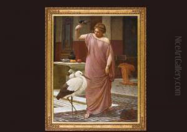 Rivals Affections Oil Painting by Charles E. Perugini