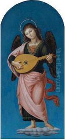 Angel From The Ascension Of Christ Oil Painting by Pietro Perugino