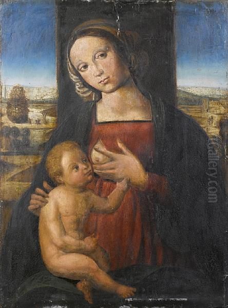 The Madonna Del Latte Oil Painting by Pietro Perugino