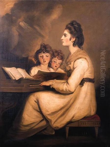 Mrs. Sheridan As St. Cecilia Oil Painting by Diana Jane Pery