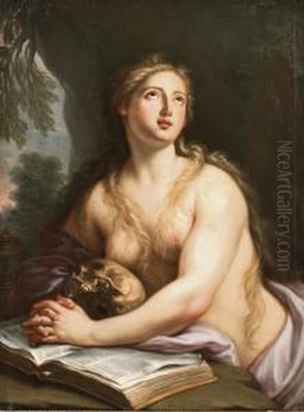 The Penitent Saint Mary Magdalene Oil Painting by Girolamo Pesci