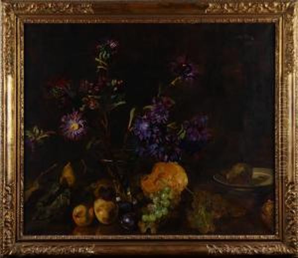 Stilleben Med
Blommor Oil Painting by Axel Peter