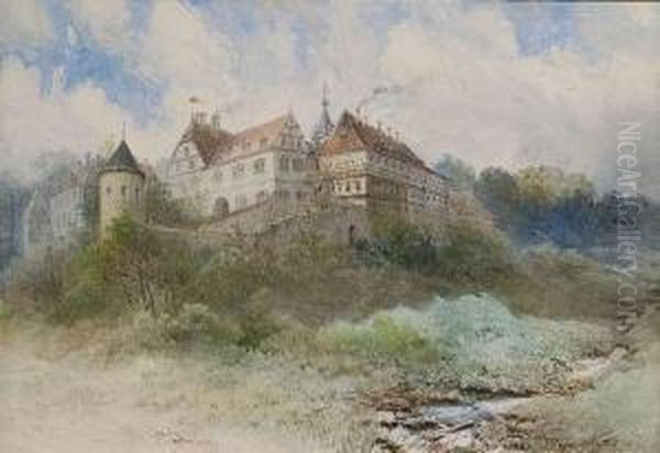 Cistercian Monastery Beben Hausen Oil Painting by Pieter Francis Peters