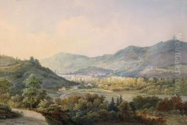 Blick Auf Wangen Im Allgau Oil Painting by Pieter Francis Peters