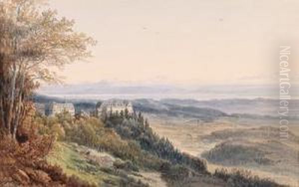 Schlos Heiligenberg Am Bodensee Oil Painting by Pieter Francis Peters