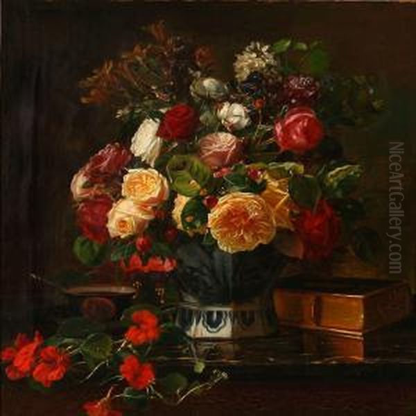 Still Life Oil Painting by Sophus Petersen