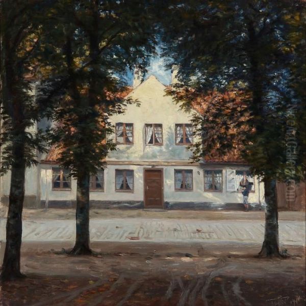 View From Marienlyst Castle Park Towards Oil Painting by Tom Petersen