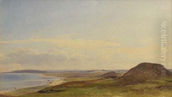 Vue De Hestbjerg Vers Hornbaek Oil Painting by Vilhelm Petersen