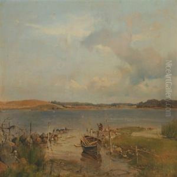 Boserup So Vedissefjord Oil Painting by Vilhelm Peter Carl Petersen