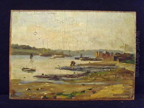 Kustenlandschaft Oil Painting by Heinrich Petersen-Flensburg