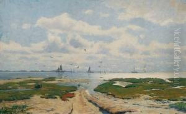 Juist Oil Painting by Heinrich Petersen-Flensburg