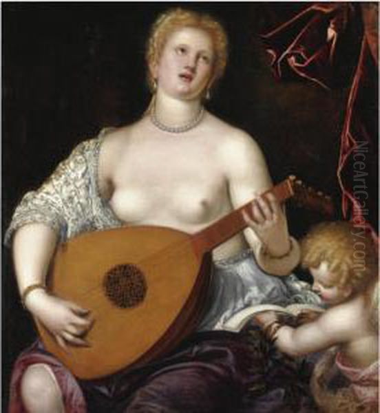 An Allegory Of Music Oil Painting by Simone Peterzano