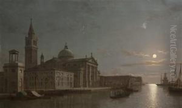 Church Of San Giorgio Maggiore, Venice Oil Painting by Henry Pether