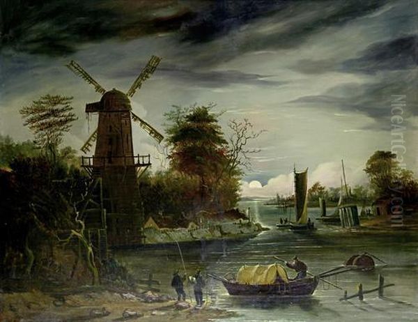 Moonlit Scene Oil Painting by Sebastian Pether