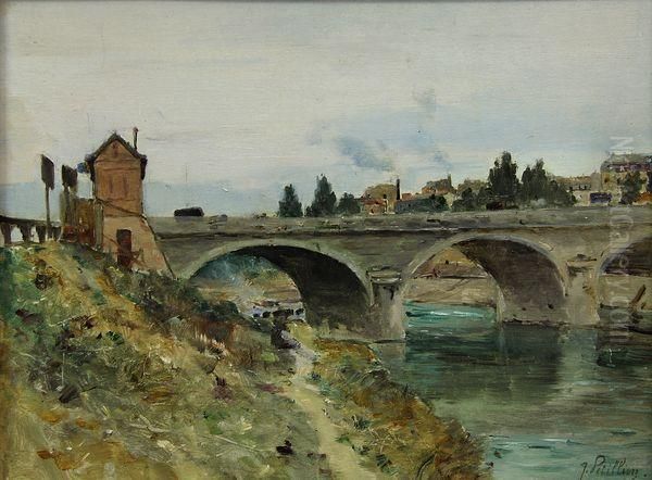 Le Pont Oil Painting by Jules Petillon