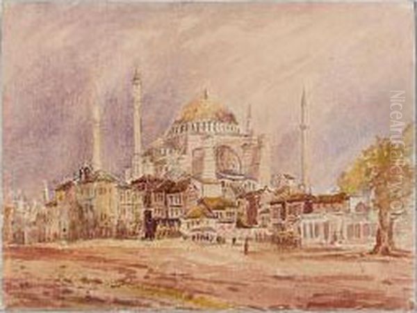 A Folio Of Views Of Constantinople Oil Painting by John Louis Petit