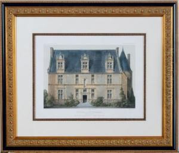 Chateau De La Vallee De La Loire Oil Painting by Victor Jean Baptiste Petit