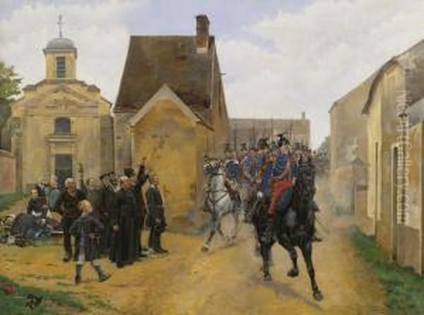 The Regiment's Triumphal Return Oil Painting by Pierre Petit-Gerard