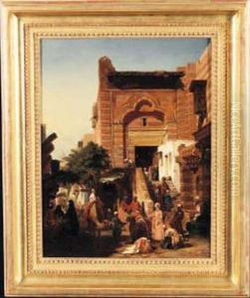 Marche Oriental Oil Painting by Edmond Petiteau