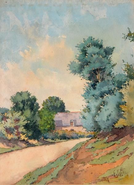 Strada Di Campagna Oil Painting by Filiberto Petiti