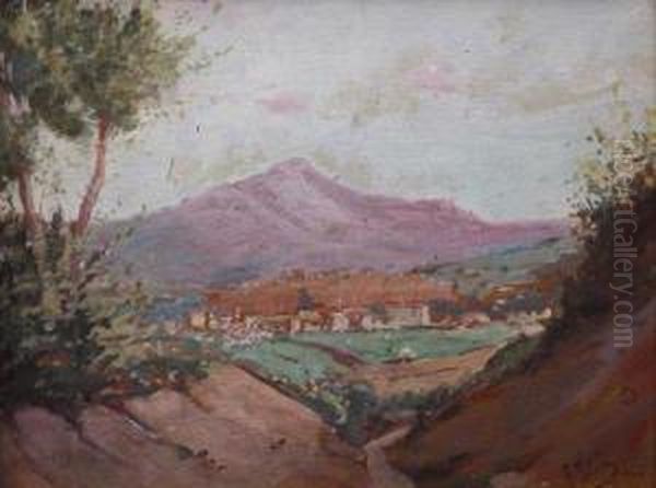 Paesaggio Montano. Oil Painting by Filiberto Petiti