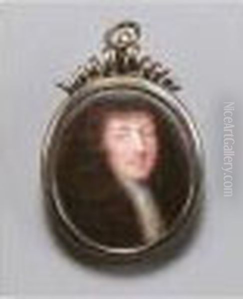 A Miniature Of Philippe, Duke Of Orleans Oil Painting by Jean I Petitot