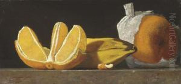 Still Life With Oranges And Banana Oil Painting by John Frederick Peto