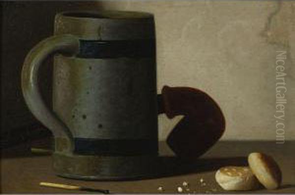 Stein And Biscuits Oil Painting by John Frederick Peto