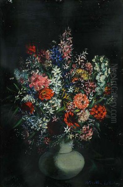 Fiori Oil Painting by Vittorio Petrella Da Bologna