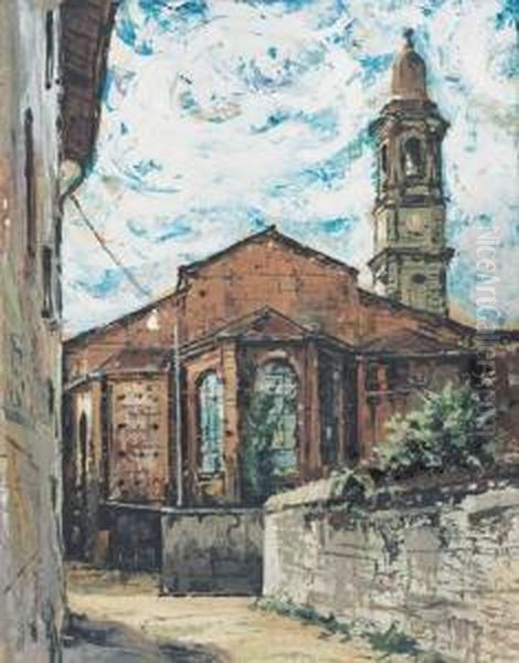 La Chiesa Dei Cappuccini Oil Painting by Vittorio Petrella Da Bologna