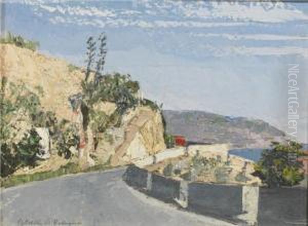 Strada A Bordighera by Vittorio Petrella Da Bologna