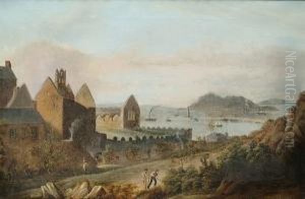 A View Of Howth, County Dublin Oil Painting by George Petrie