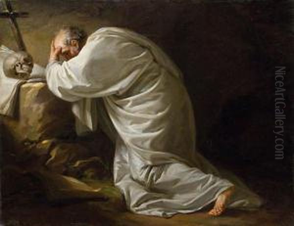 Hl. Dominikus Oil Painting by Giuseppe Antonio Petrini