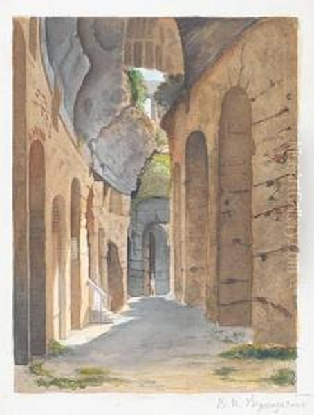 The Ruins Of The Coliseum, Rome Oil Painting by Vasily Petrovich Vereschagin