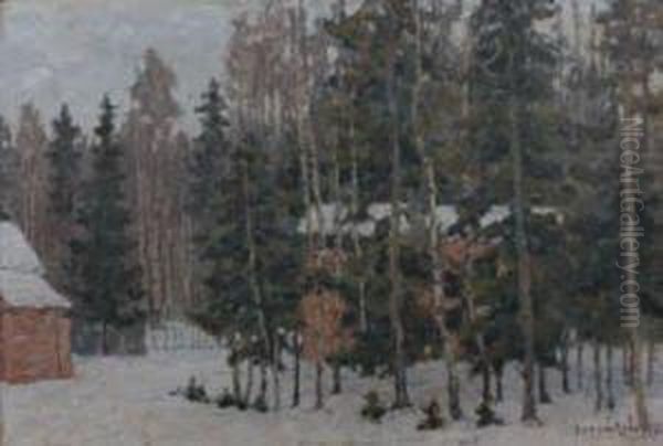 En Hiver Dans Les Bois Oil Painting by Piotr Ivanovich Petrovichev