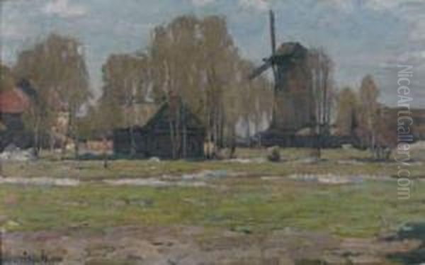 Les Moulins Oil Painting by Piotr Ivanovich Petrovichev