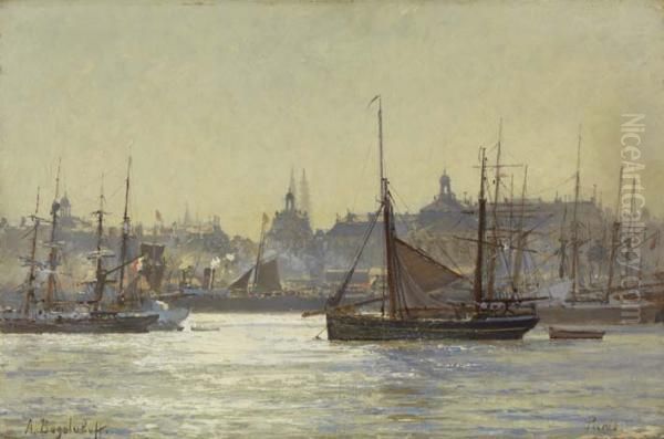 Vue Des Quais A Bordeaux Oil Painting by Alexei Petrovitch Bogoliubov