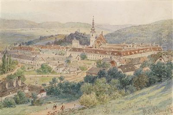 Blick Auf Stift Heiligenkreuz Oil Painting by Ladislaus Eugen Petrovits