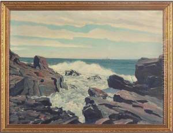 Ogunquit Coastal Scene Oil Painting by Victor Petry